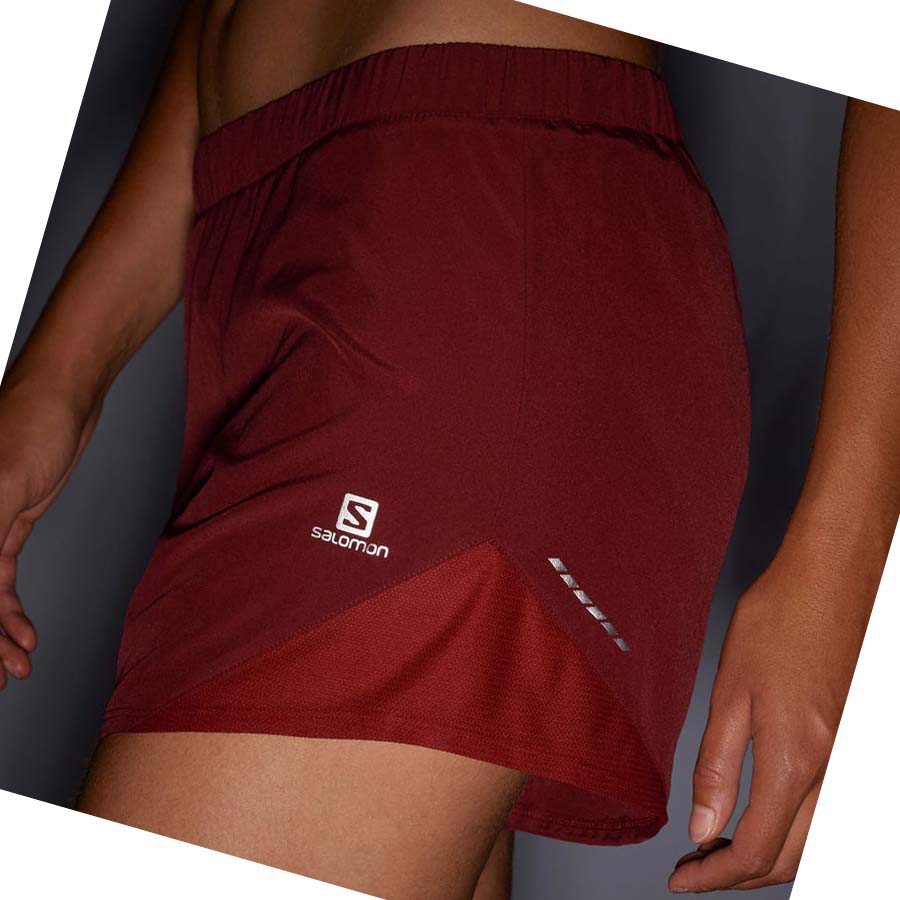 Salomon CROSS REBEL 4'' Shorts Dam Röda | SE1274DFM