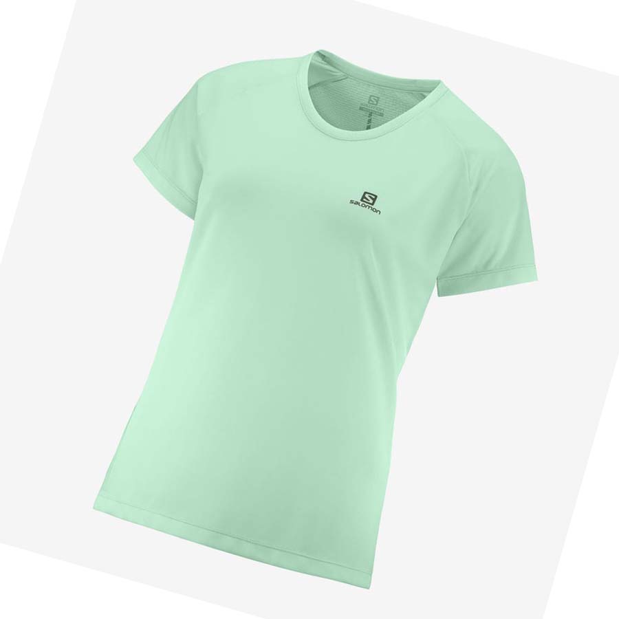 Salomon CROSS REBEL T-shirt Dam Gröna | SE1051WNB