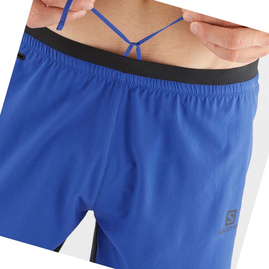 Salomon CROSS TWINSKIN Shorts Herr Blå | SE473ILH