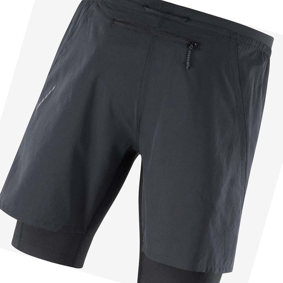 Salomon CROSS TWINSKIN Shorts Herr Svarta | SE474UZG