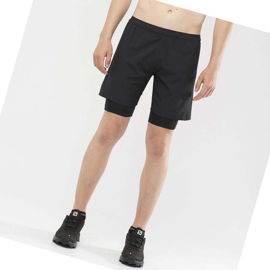 Salomon CROSS TWINSKIN Shorts Herr Svarta | SE474UZG