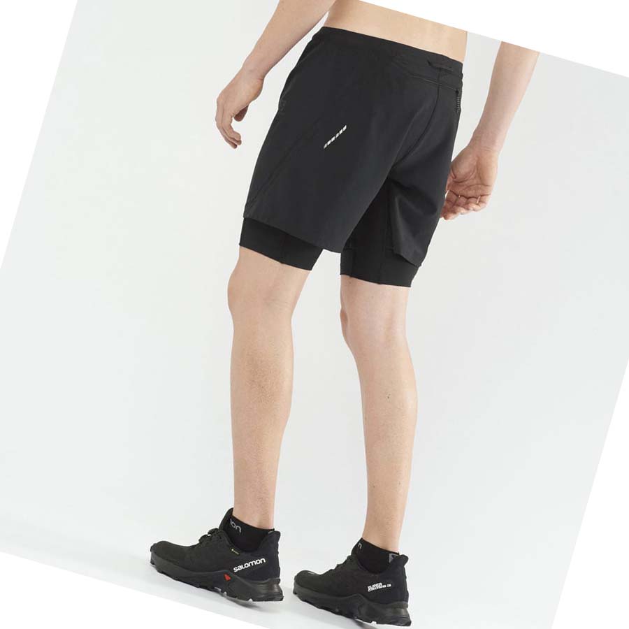 Salomon CROSS TWINSKIN Shorts Herr Svarta | SE474UZG