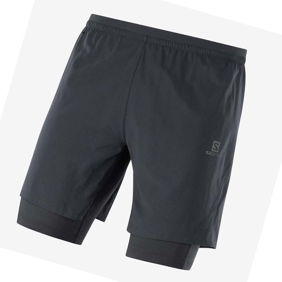 Salomon CROSS TWINSKIN Shorts Herr Svarta | SE474UZG