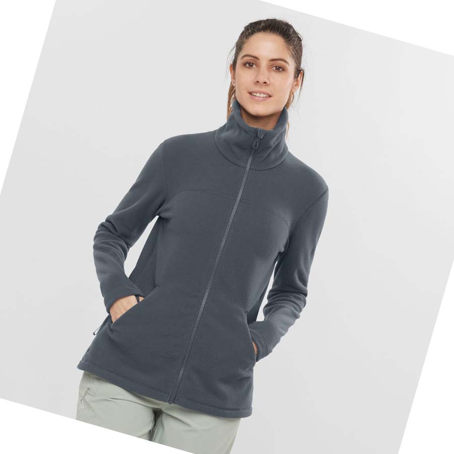 Salomon ESSENTIAL COSY FLEECE Hoodie Dam Svarta | SE1114JPQ