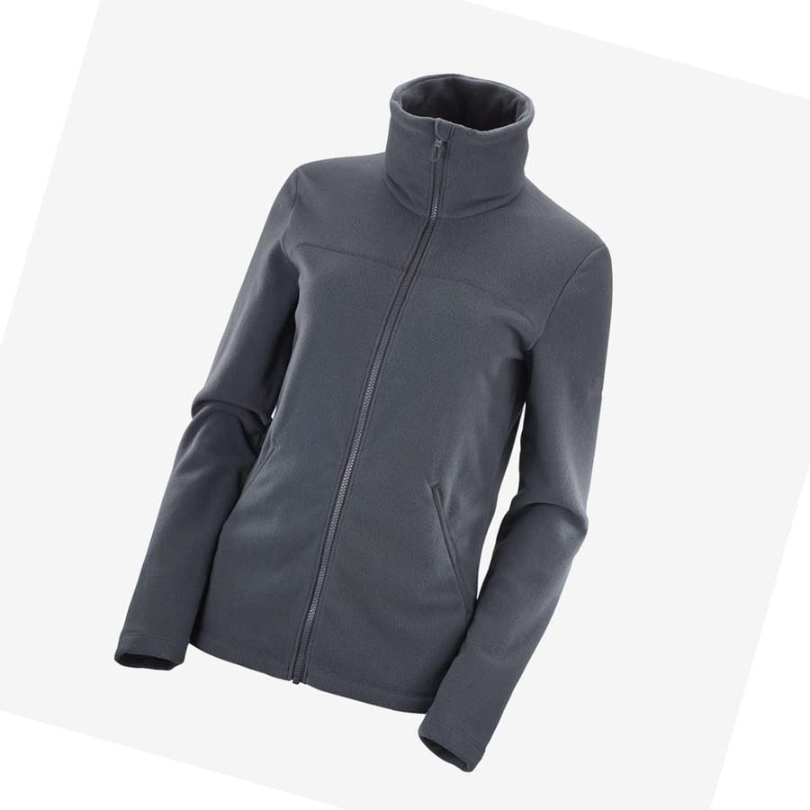 Salomon ESSENTIAL COSY FLEECE Hoodie Dam Svarta | SE1114JPQ