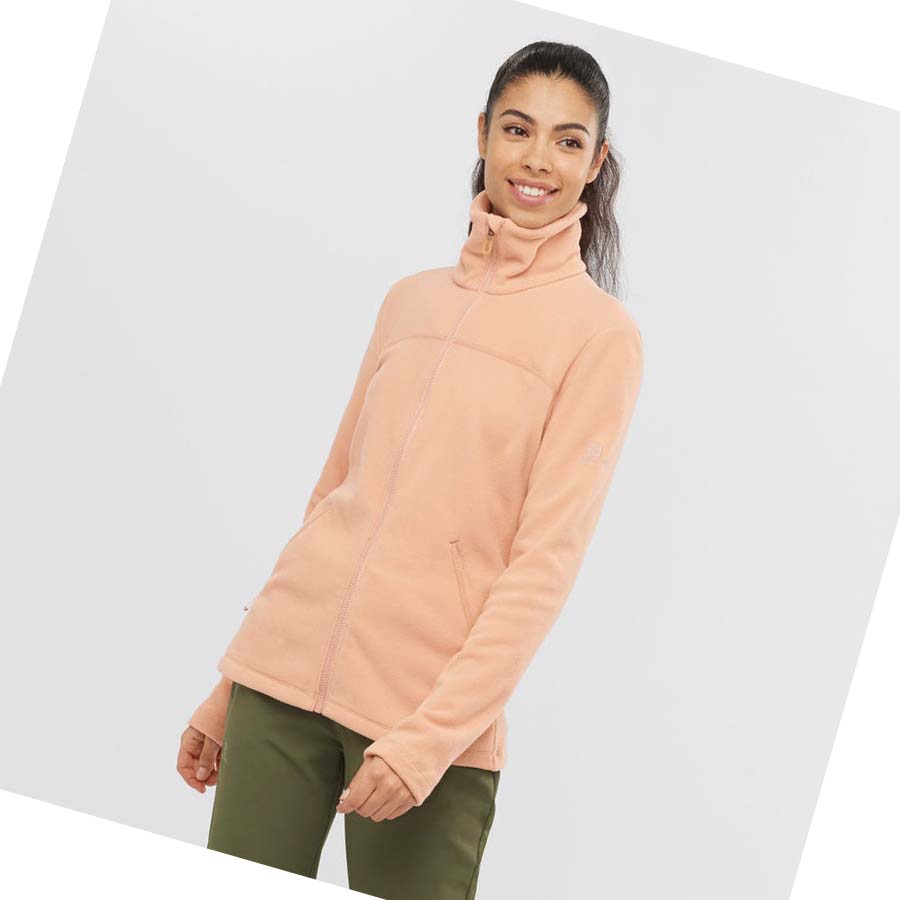 Salomon ESSENTIAL COSY FLEECE Hoodie Dam Rosa | SE1115HAP