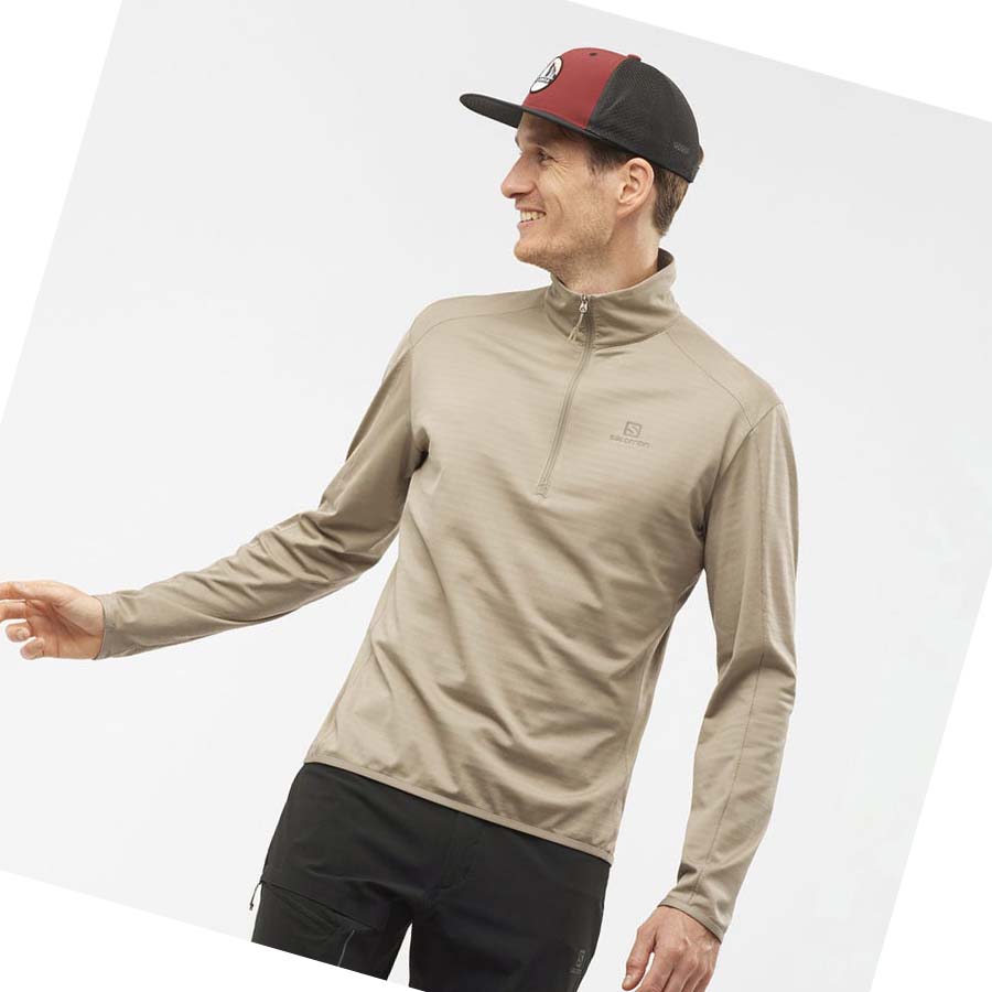 Salomon ESSENTIAL LIGHTWARM Hoodie Herr Beige | SE423YXF