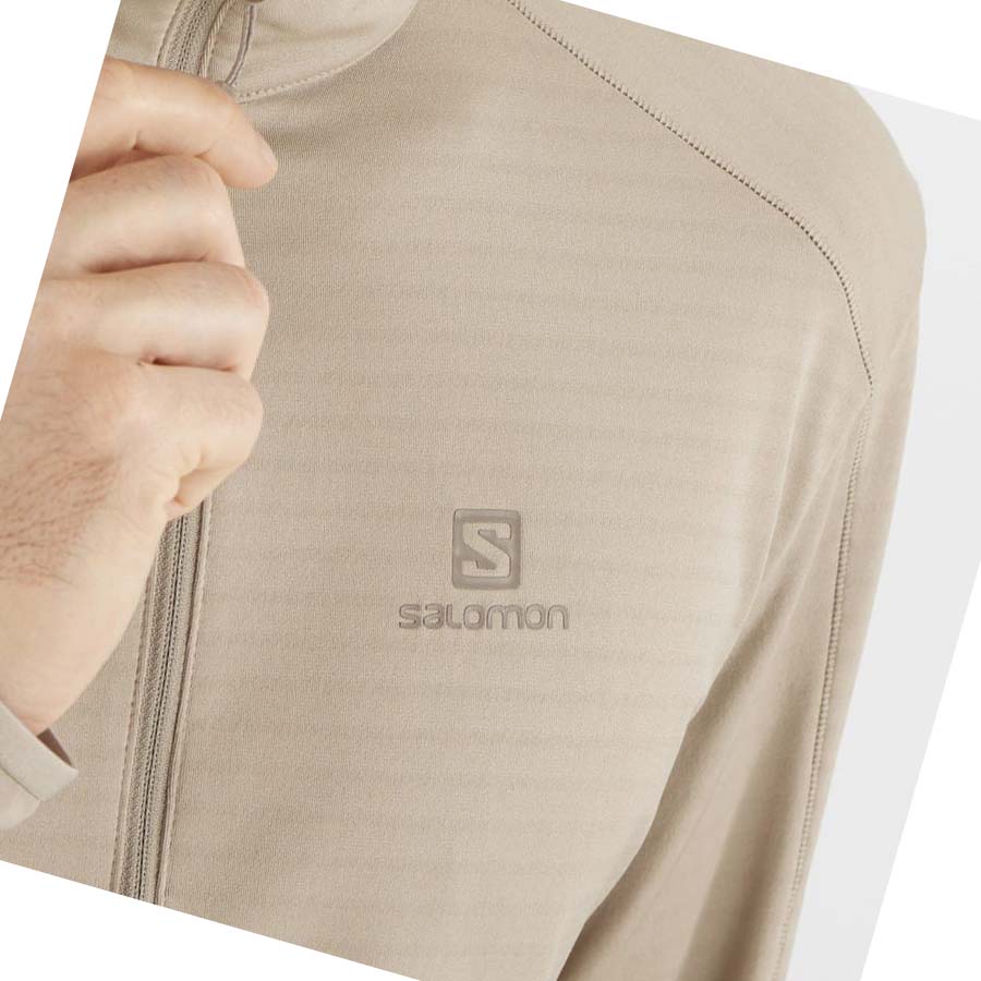 Salomon ESSENTIAL LIGHTWARM Hoodie Herr Beige | SE423YXF