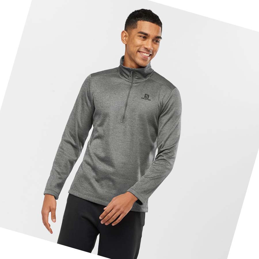 Salomon ESSENTIAL LIGHTWARM SEAMLESS Hoodie Herr Grå | SE420OKI