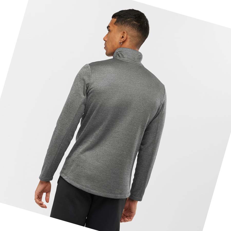 Salomon ESSENTIAL LIGHTWARM SEAMLESS Hoodie Herr Grå | SE420OKI