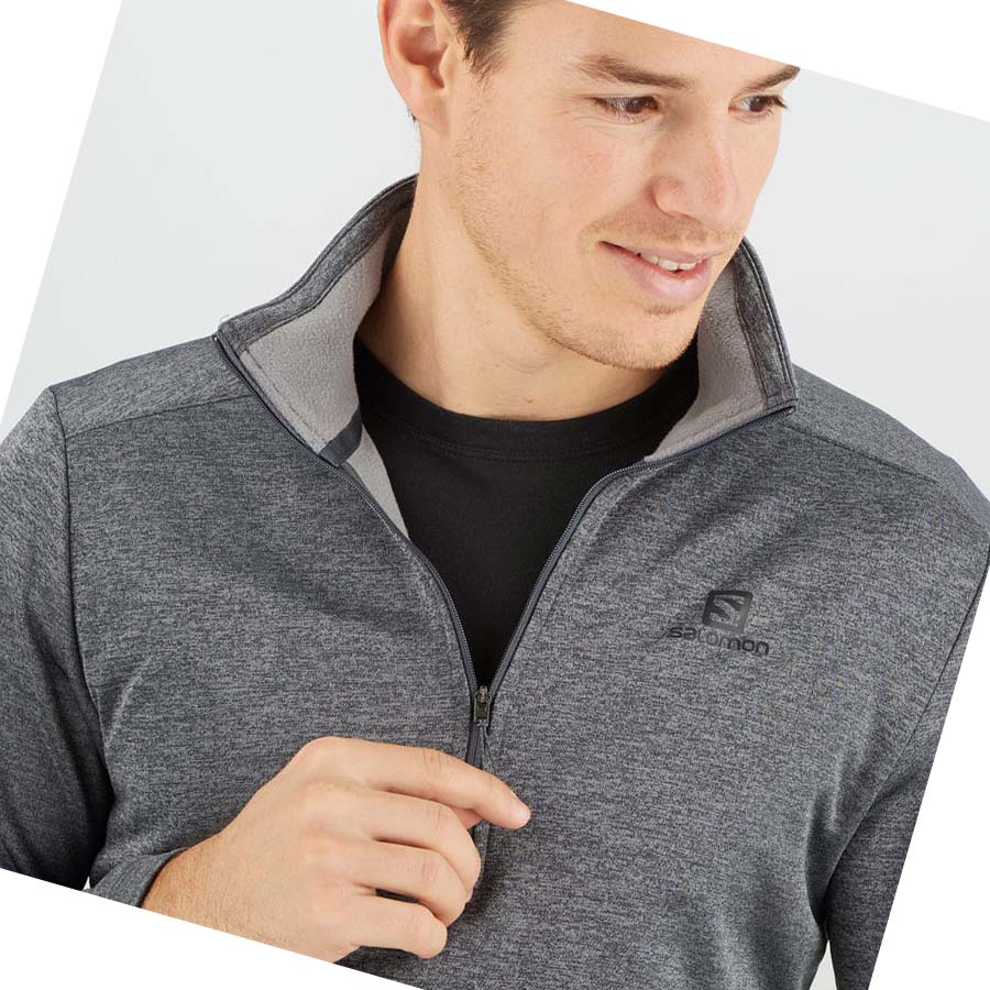 Salomon ESSENTIAL LIGHTWARM SEAMLESS Hoodie Herr Grå | SE420OKI