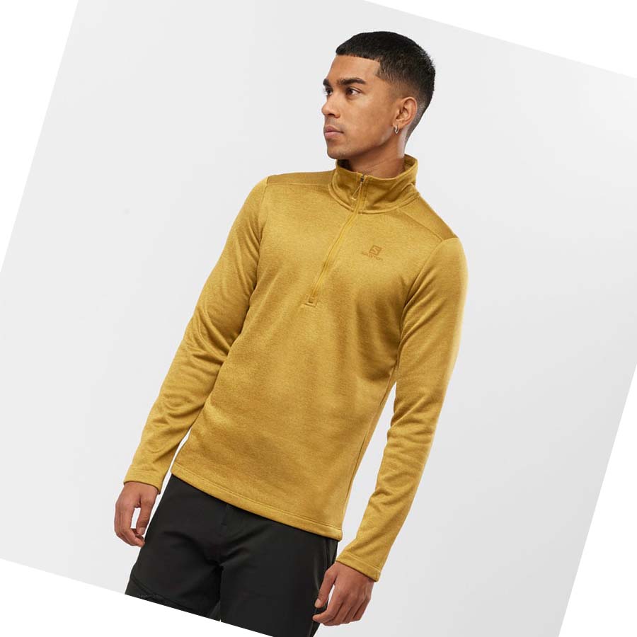 Salomon ESSENTIAL LIGHTWARM SEAMLESS Hoodie Herr Gula | SE421ILH