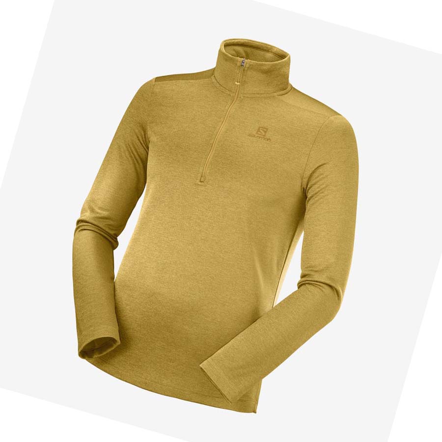 Salomon ESSENTIAL LIGHTWARM SEAMLESS Hoodie Herr Gula | SE421ILH