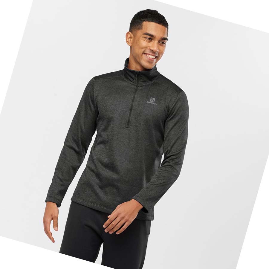 Salomon ESSENTIAL LIGHTWARM SEAMLESS Hoodie Herr Svarta | SE422UZG