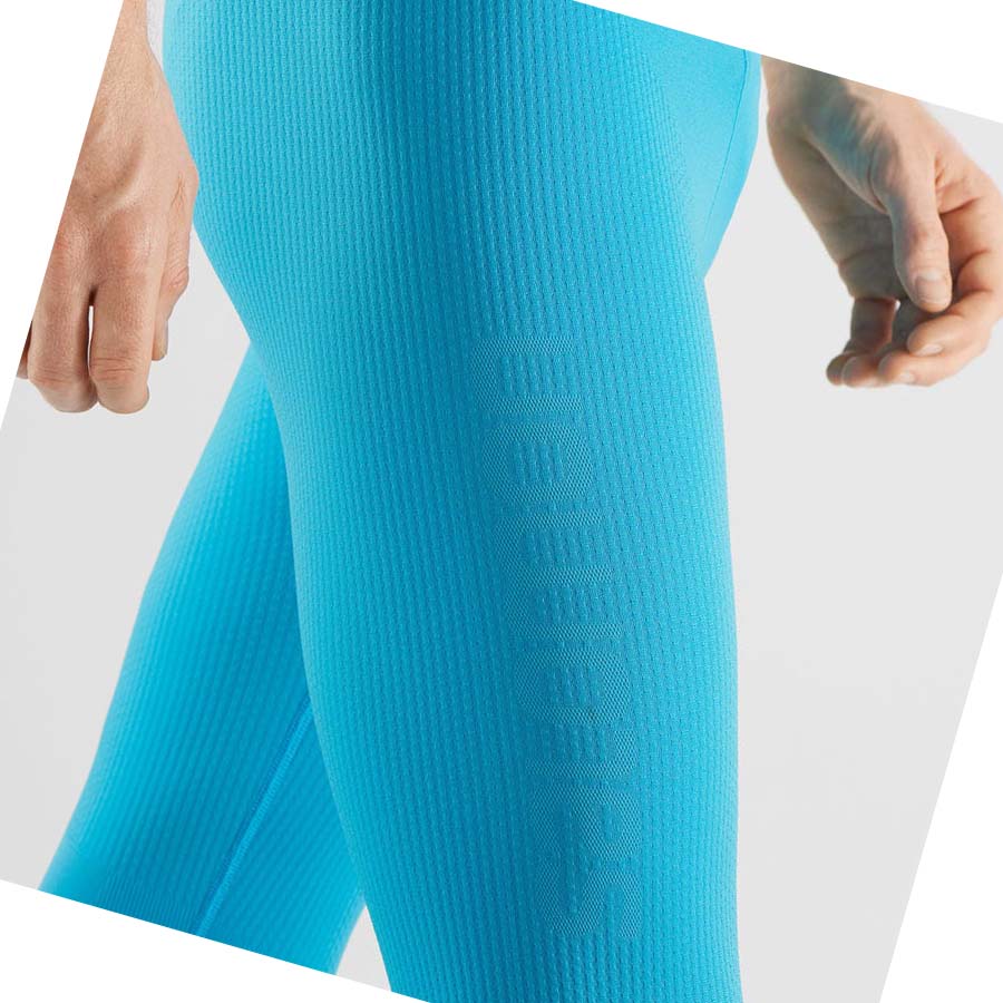 Salomon ESSENTIAL SEAMLESS Byxor Herr Blå | SE434XYU