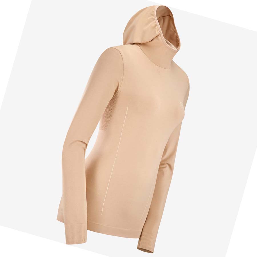 Salomon ESSENTIAL SEAMLESS Hoodie Dam Rosa | SE1093SGL