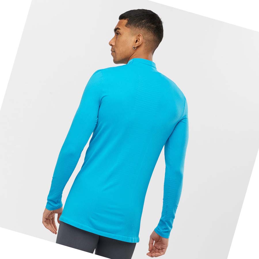 Salomon ESSENTIAL SEAMLESS T-shirt Herr Blå | SE379BEX