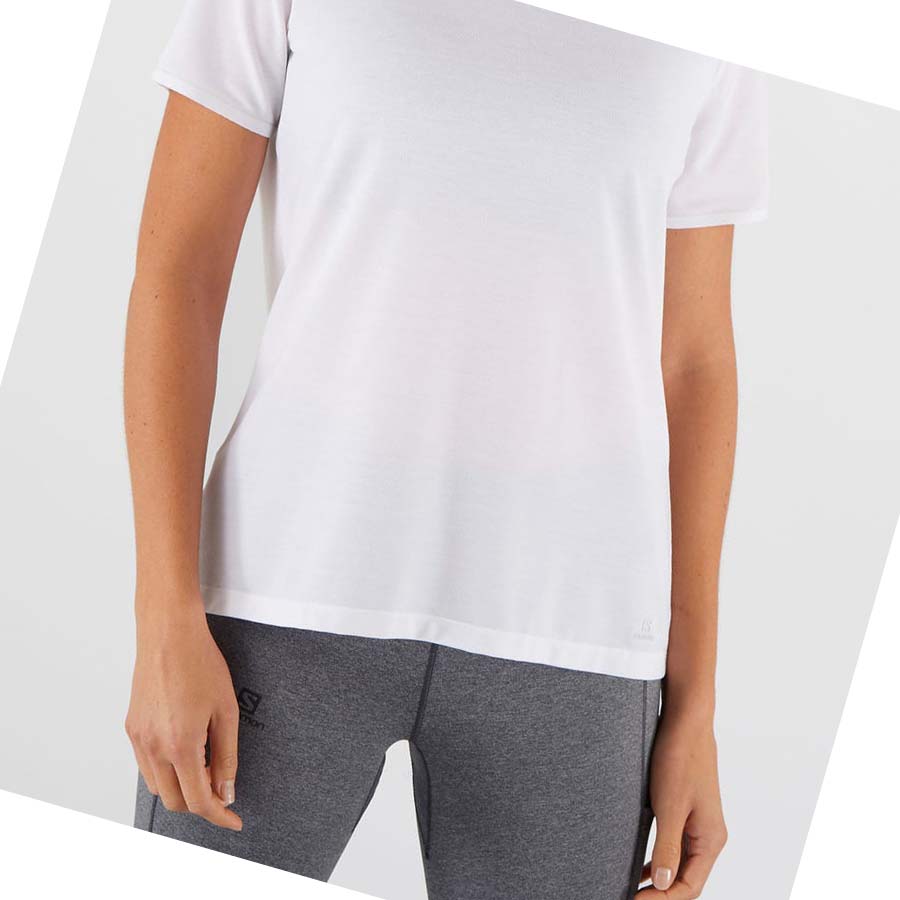 Salomon ESSENTIAL TENCEL T-shirt Dam Vita | SE1059ZUT