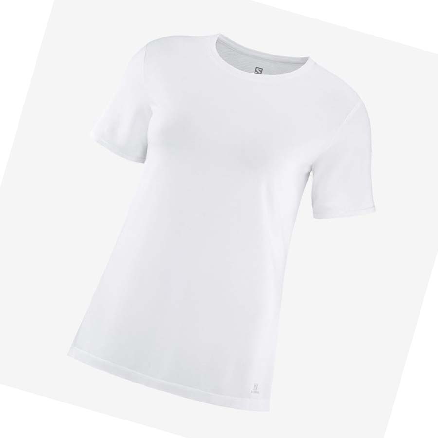 Salomon ESSENTIAL TENCEL T-shirt Dam Vita | SE1059ZUT