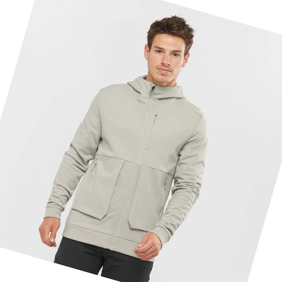 Salomon ESSENTIAL WARM FLEECE Hoodie Herr Beige | SE430NWY