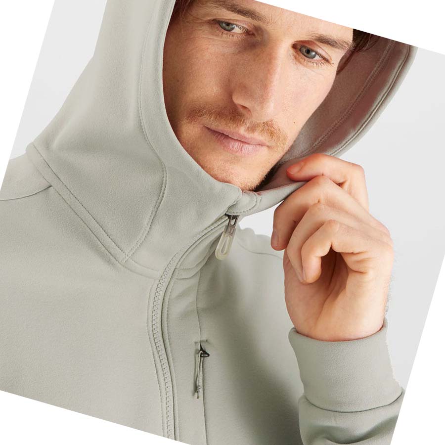 Salomon ESSENTIAL WARM FLEECE Hoodie Herr Beige | SE430NWY