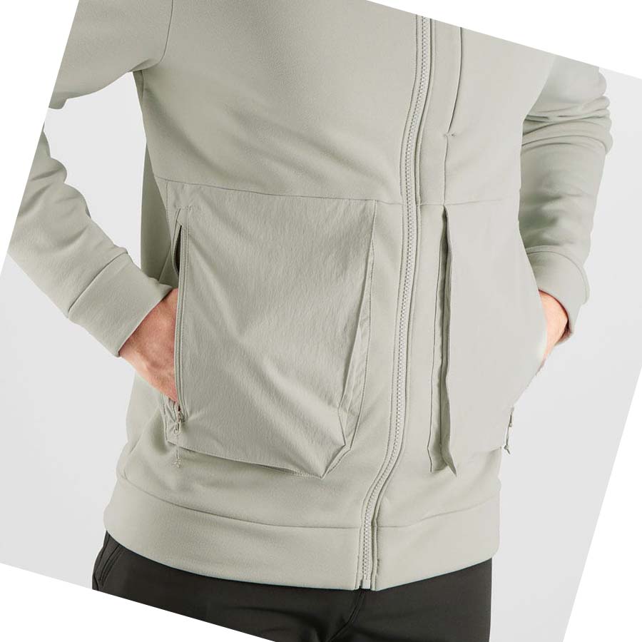 Salomon ESSENTIAL WARM FLEECE Hoodie Herr Beige | SE430NWY