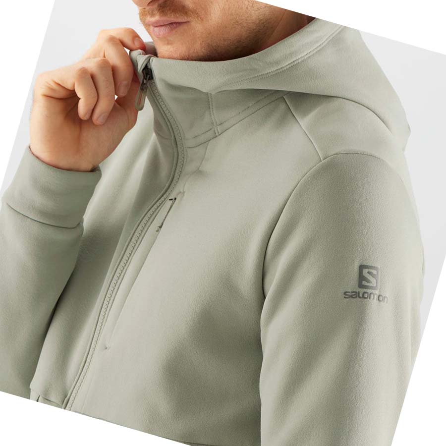 Salomon ESSENTIAL WARM FLEECE Hoodie Herr Beige | SE430NWY