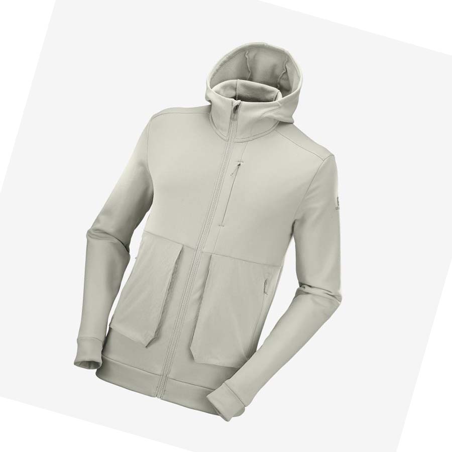 Salomon ESSENTIAL WARM FLEECE Hoodie Herr Beige | SE430NWY