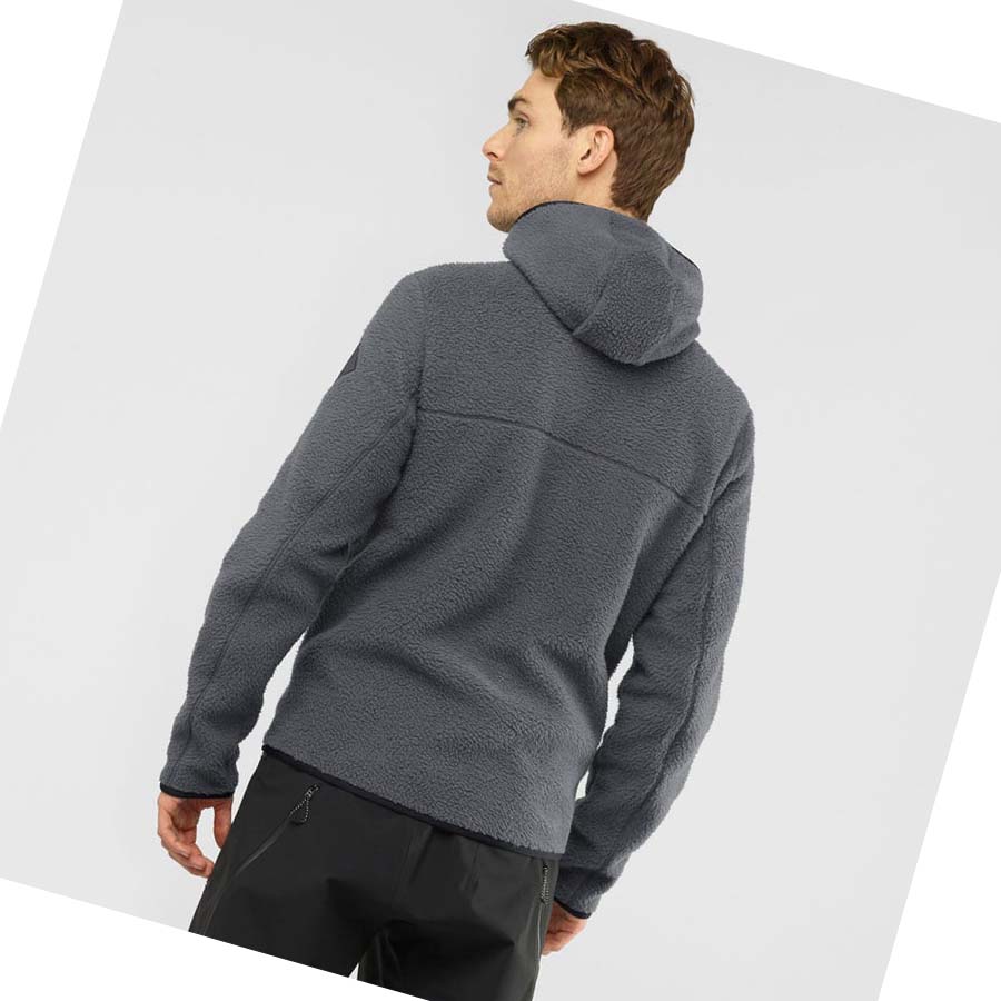 Salomon ESSENTIAL WARM TEDDY Hoodie Herr Grå | SE412JPQ