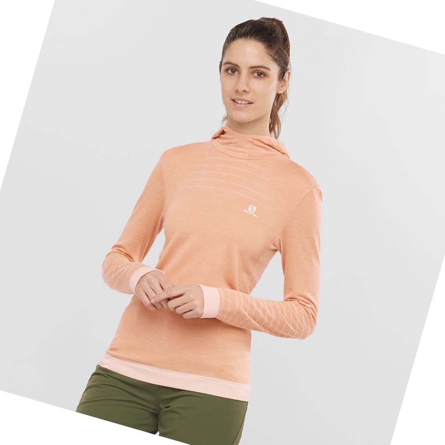 Salomon ESSENTIAL WOOL T-shirt Dam Beige | SE1062JPQ