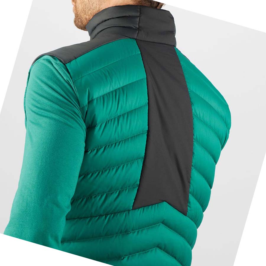 Salomon ESSENTIAL XWARM DOWN INSULATED Jacka Herr Gröna | SE310GSO