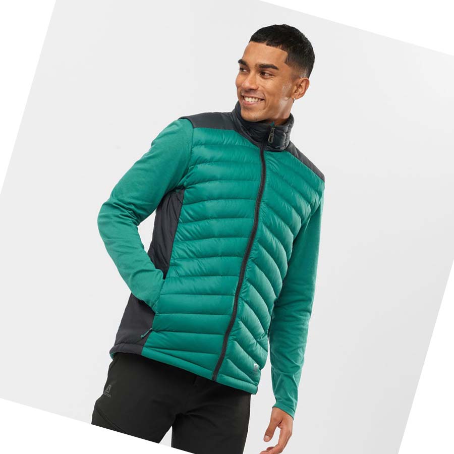 Salomon ESSENTIAL XWARM DOWN INSULATED Jacka Herr Gröna | SE310GSO