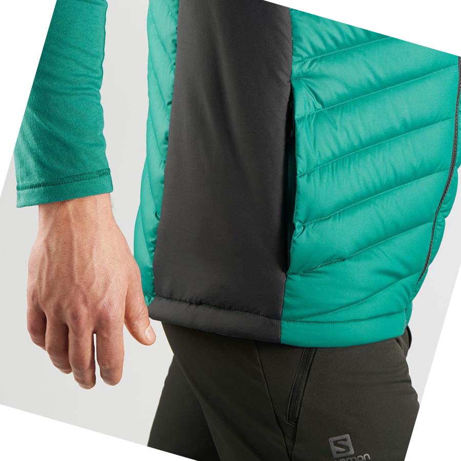 Salomon ESSENTIAL XWARM DOWN INSULATED Jacka Herr Gröna | SE310GSO