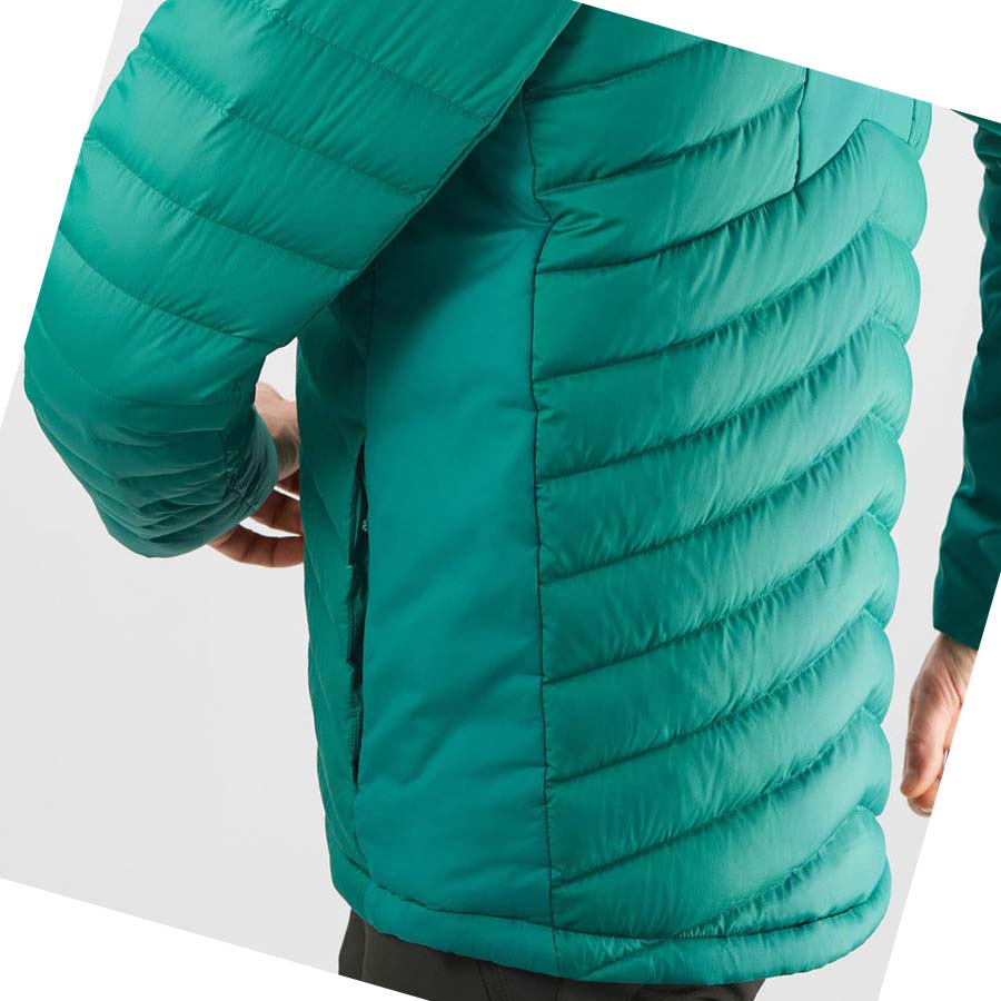 Salomon ESSENTIAL XWARM DOWN INSULATED Jacka Herr Gröna | SE322EBC