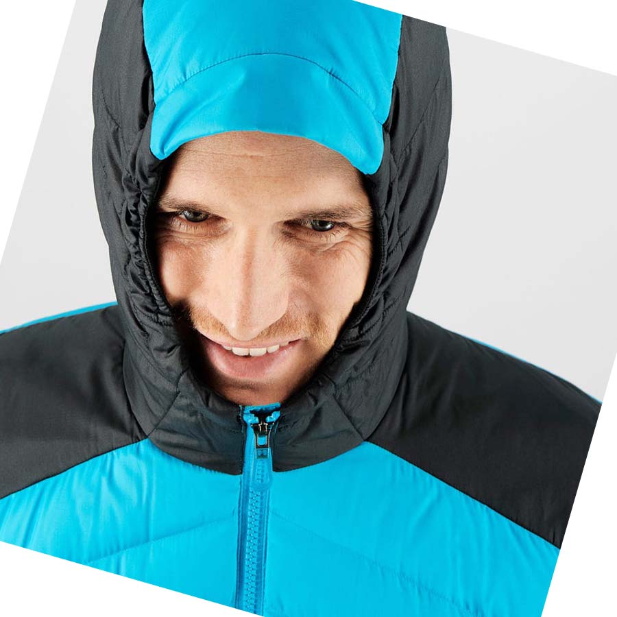 Salomon ESSENTIAL XWARM DOWN INSULATED Jacka Herr Blå | SE324QMA