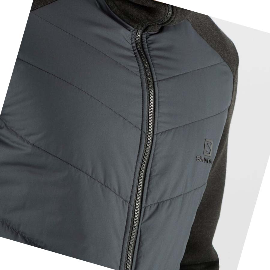 Salomon ESSENTIAL XWARM HYBRID Hoodie Herr Grå | SE410LIS