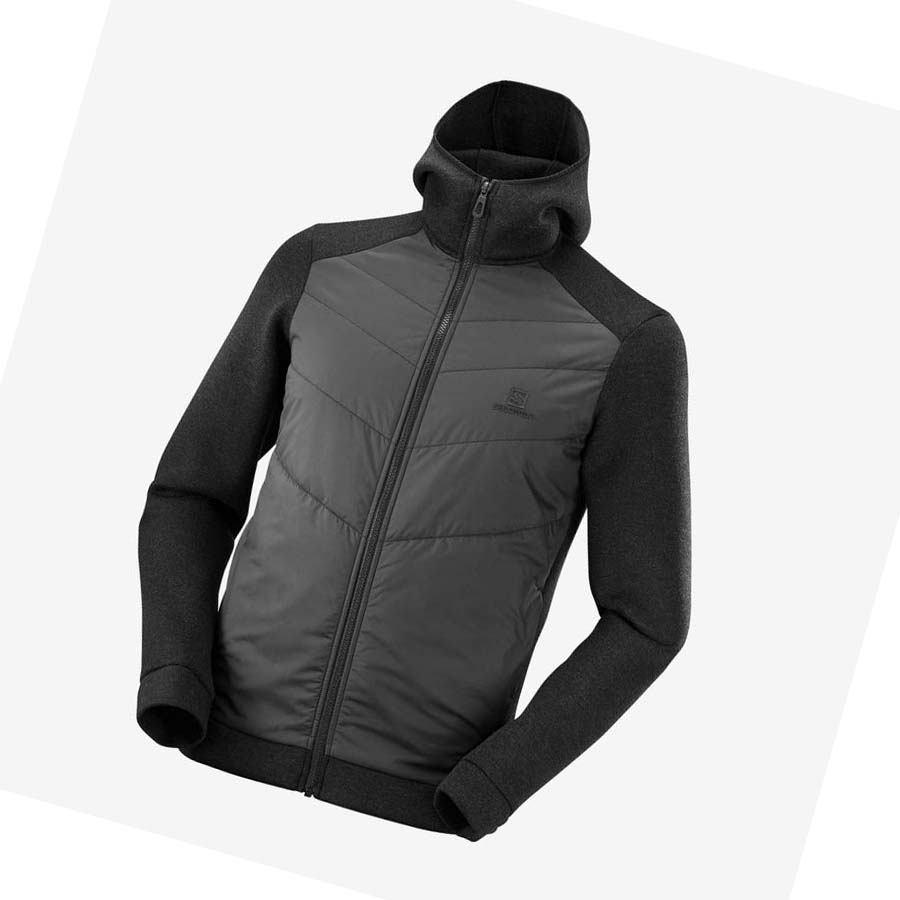 Salomon ESSENTIAL XWARM HYBRID Hoodie Herr Grå | SE410LIS