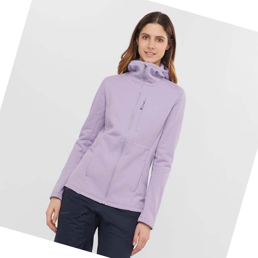 Salomon ESSENTIAL XWARM Hoodie Dam Lila | SE1124UZG