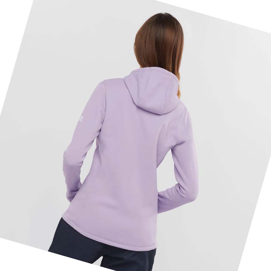 Salomon ESSENTIAL XWARM Hoodie Dam Lila | SE1124UZG