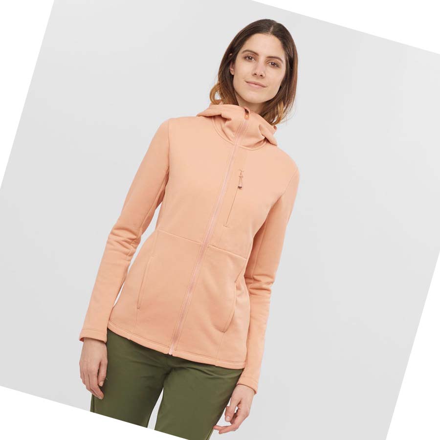 Salomon ESSENTIAL XWARM Hoodie Dam Rosa | SE1123ILH