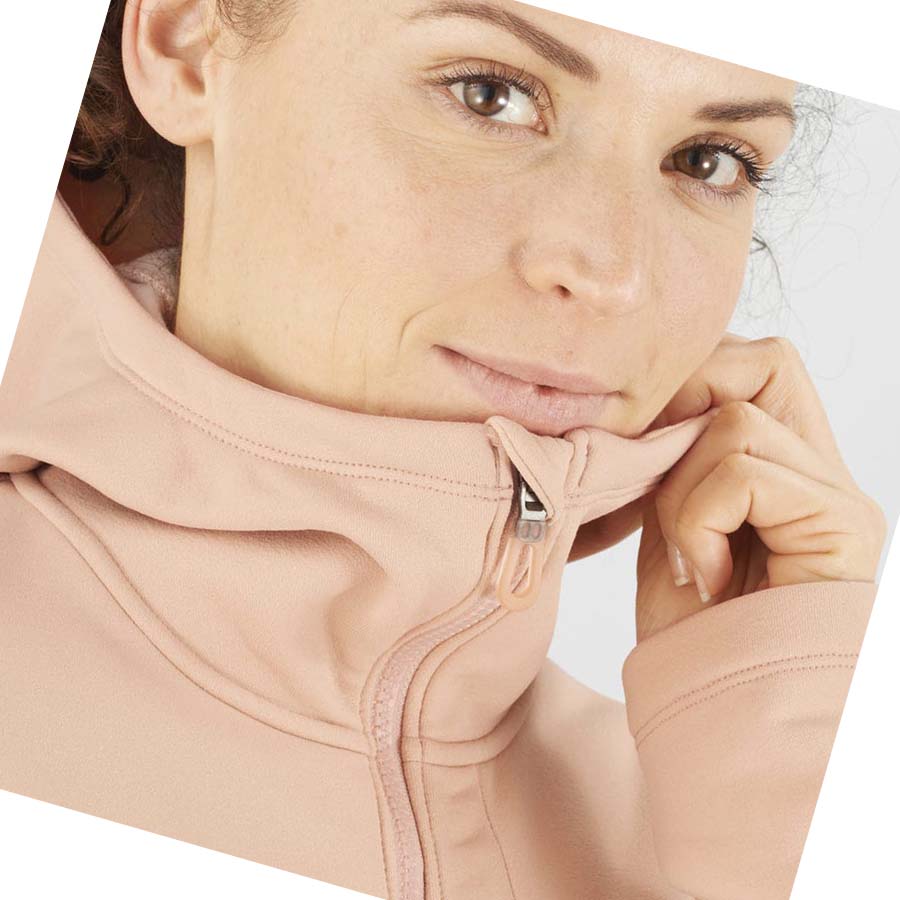 Salomon ESSENTIAL XWARM Hoodie Dam Rosa | SE1123ILH