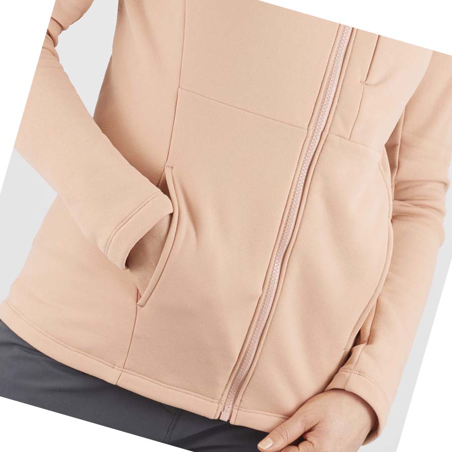 Salomon ESSENTIAL XWARM Hoodie Dam Rosa | SE1123ILH