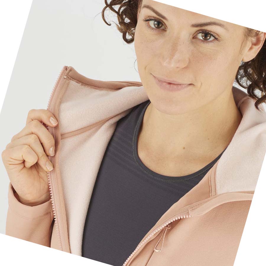 Salomon ESSENTIAL XWARM Hoodie Dam Rosa | SE1123ILH