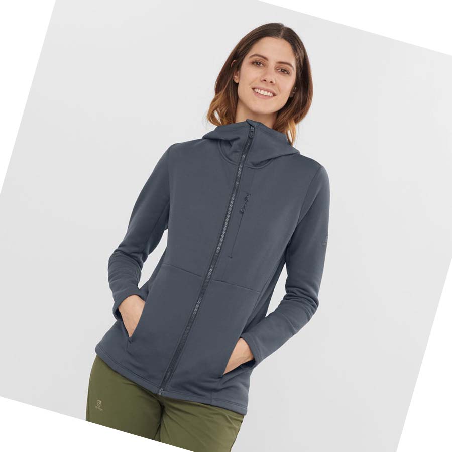 Salomon ESSENTIAL XWARM Hoodie Dam Svarta | SE1122OKI