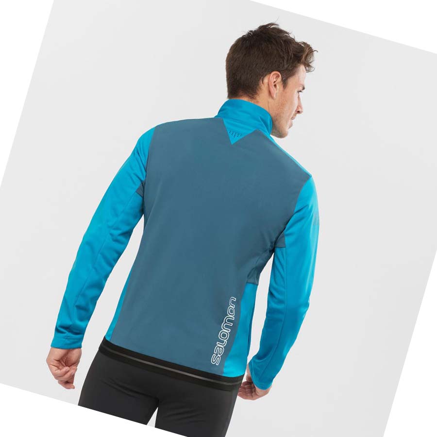 Salomon GORE TEX INFINIUM™ WINDSTOPPER® Jacka Herr Blå | SE374EBC