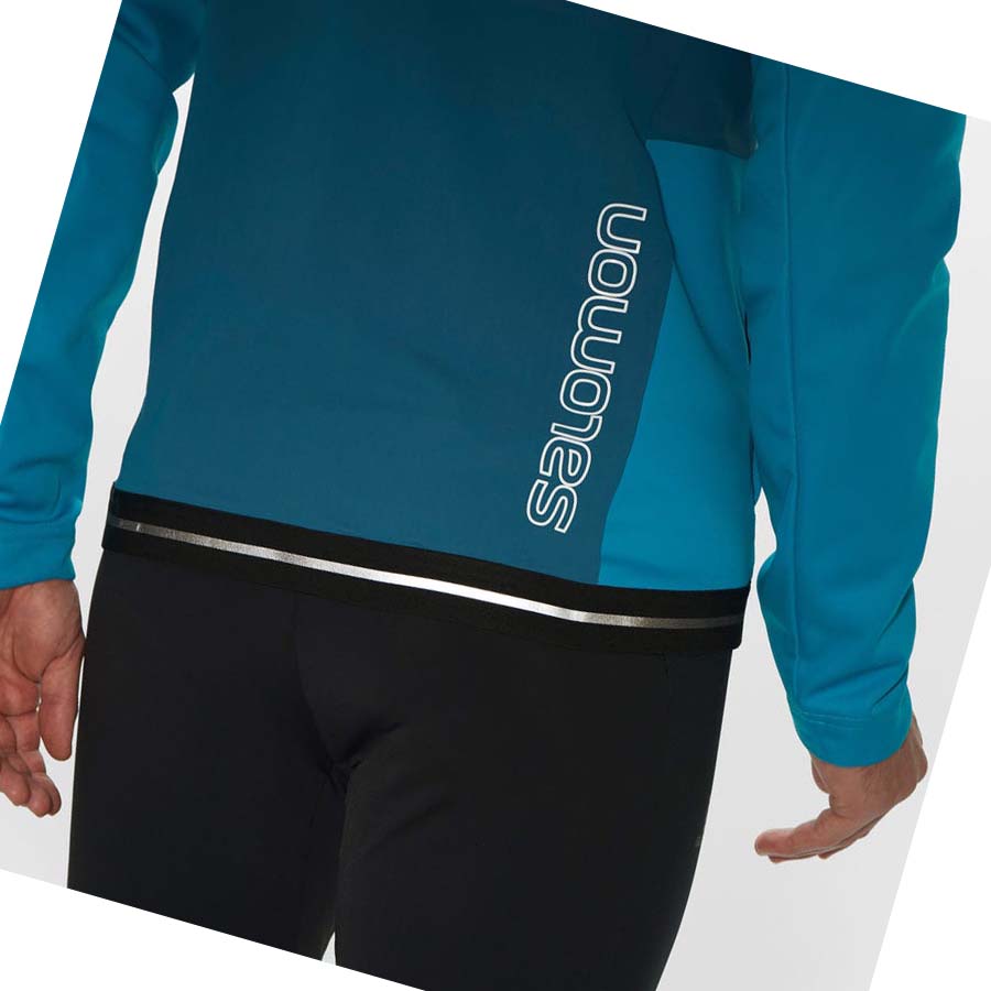 Salomon GORE TEX INFINIUM™ WINDSTOPPER® Jacka Herr Blå | SE374EBC