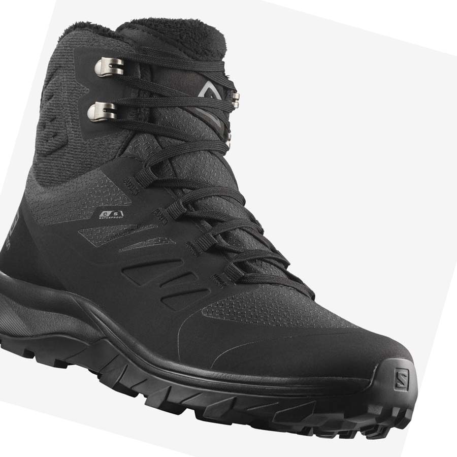 Salomon OUTBLAST THINSULATE™ CLIMASALOMON™ WATERPROOF Vinterkängor Dam Svarta | SE1013FDN