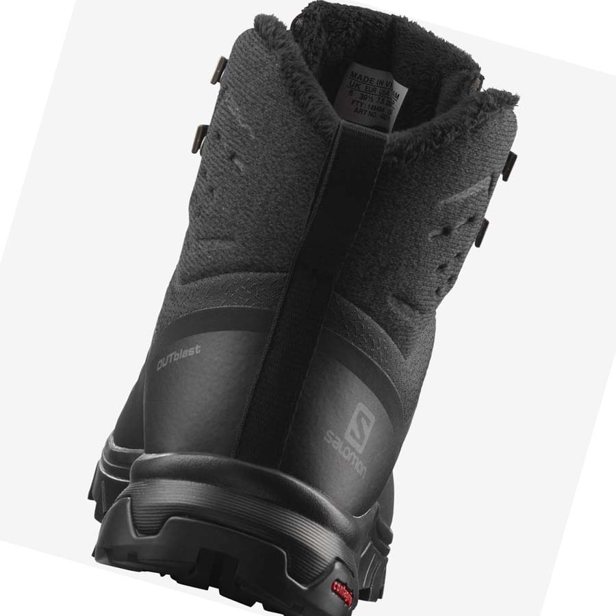 Salomon OUTBLAST THINSULATE™ CLIMASALOMON™ WATERPROOF Vinterkängor Dam Svarta | SE1013FDN