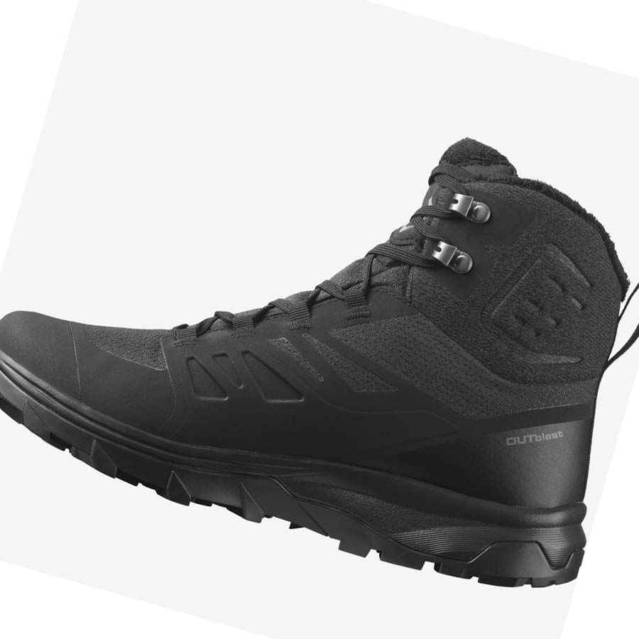 Salomon OUTBLAST THINSULATE™ CLIMASALOMON™ WATERPROOF Vinterkängor Dam Svarta | SE1013FDN