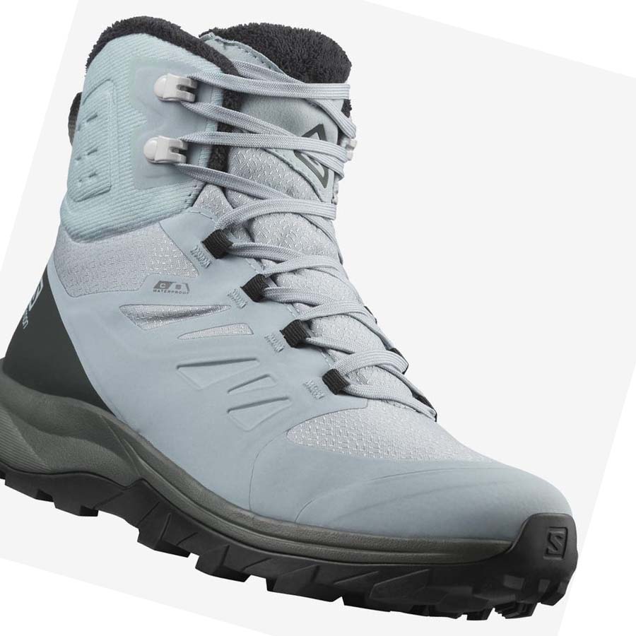 Salomon OUTBLAST THINSULATE™ CLIMASALOMON™ WATERPROOF Vinterkängor Dam Blå | SE1014DFM